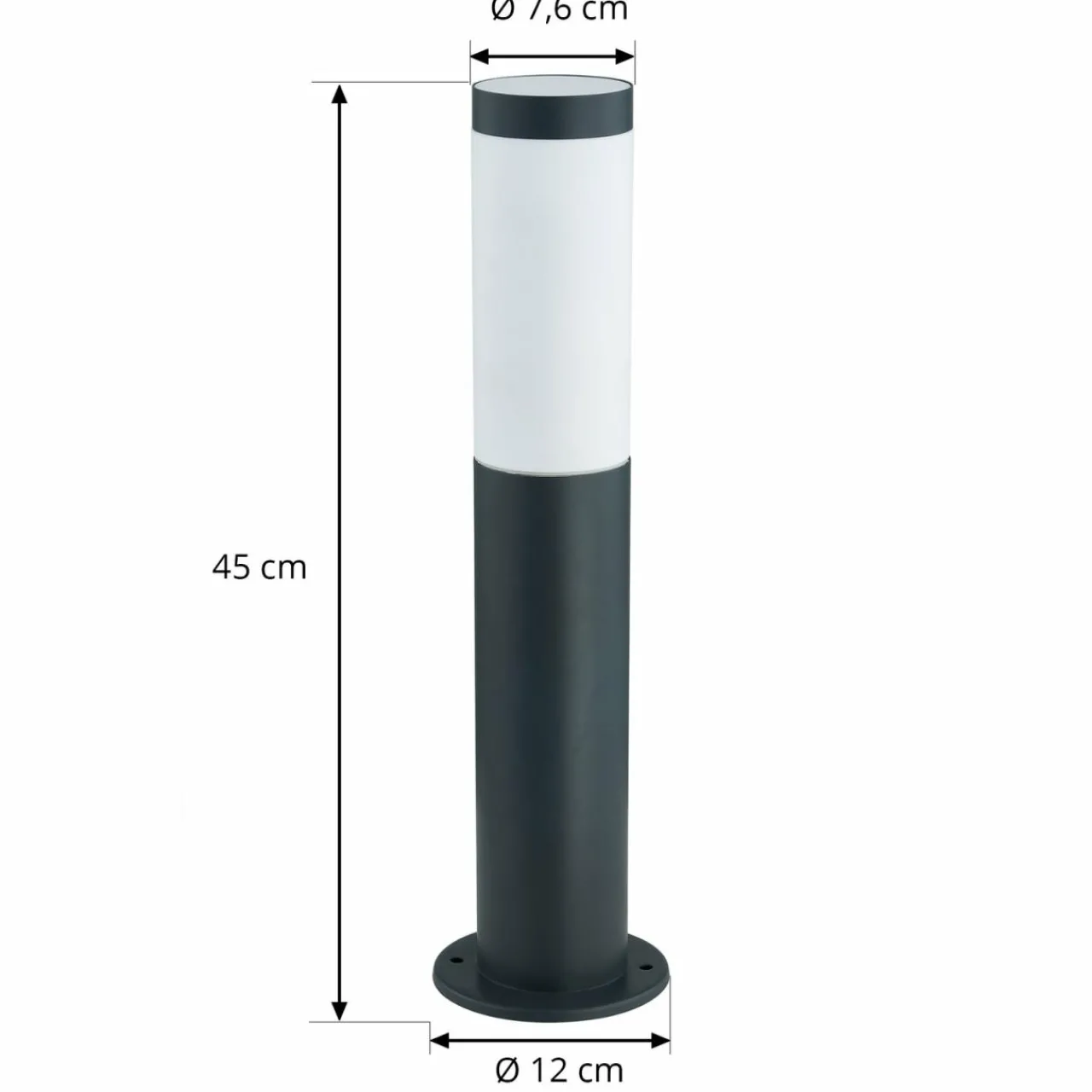 lindby_lampe_pour_socle_statius_noir_acier_inoxydable__cm_1.webp Lindby lampe pour socle Statius, noir, acier inoxydable, 45 cm^ Potelets Extérieurs