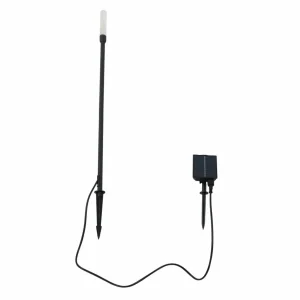 Lindby lampe solaire LED Balian, noir, aluminium, 3.000 K^ Lampes Décoratives