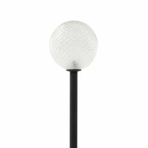 Lindby lampe solaire LED Brindley, noir, verre, IP65^ Lampes Décoratives
