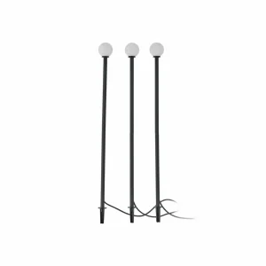 Lindby lampe solaire LED Brindley, set de 3, noir, verre^ Lampes Décoratives