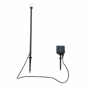 Lindby lampe solaire LED Freydis, noir, aluminium, 2.000 K^ Lampes Décoratives