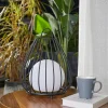 Lindby lampe solaire LED Kelda, noir, aluminium, 38 cm, intensité variable^ Lampes Décoratives