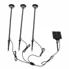 Lindby lampe solaire LED Lyris, set de 3, noir, aluminium, 3.000K^ Lampes Décoratives
