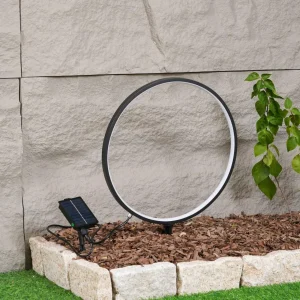 Lindby lampe sur piquet LED solaire Syrene, 45 cm, noir, alu^ Lampes Décoratives