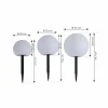 Lindby Lampes solaires LED Lago, set de 3 boules, piquet de terre, blanc^ Lampes Décoratives
