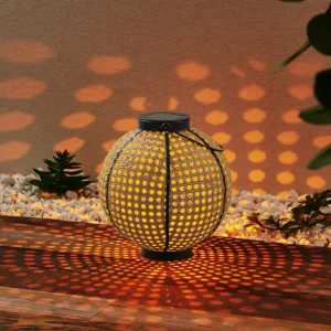 Lindby Lemark lanterne solaire LED sphère portable^ Lampes Décoratives