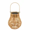 Lindby luminaire de terrasse LED solaire Amaria, bambou, Ø 18 cm^ Lampes Décoratives