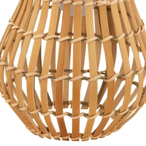 Lindby luminaire de terrasse LED solaire Amaria, bambou, Ø 18 cm^ Lampes Décoratives