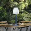 Lindby luminaire LED rechargeable Azalea bleu Alu CCT réglable en hauteur^ Lampes Décoratives