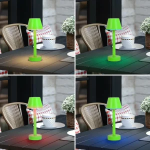 Lindby luminaire LED rechargeable Gaja, vert, USB, IP44, RGBW, intensité^ Lampes Décoratives