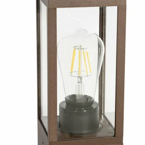 Lindby luminaire pour socle Robigus, couleur rouille, aluminium^ Potelets Extérieurs