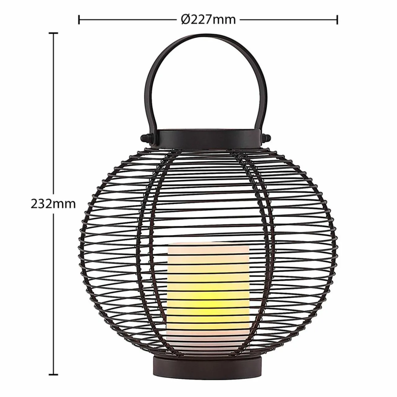 lindby_mairuna_lanterne_solaire_led_noire_cm_1.webp Lindby Mairuna lanterne solaire LED noire, 22,7 cm^ Lampes Décoratives