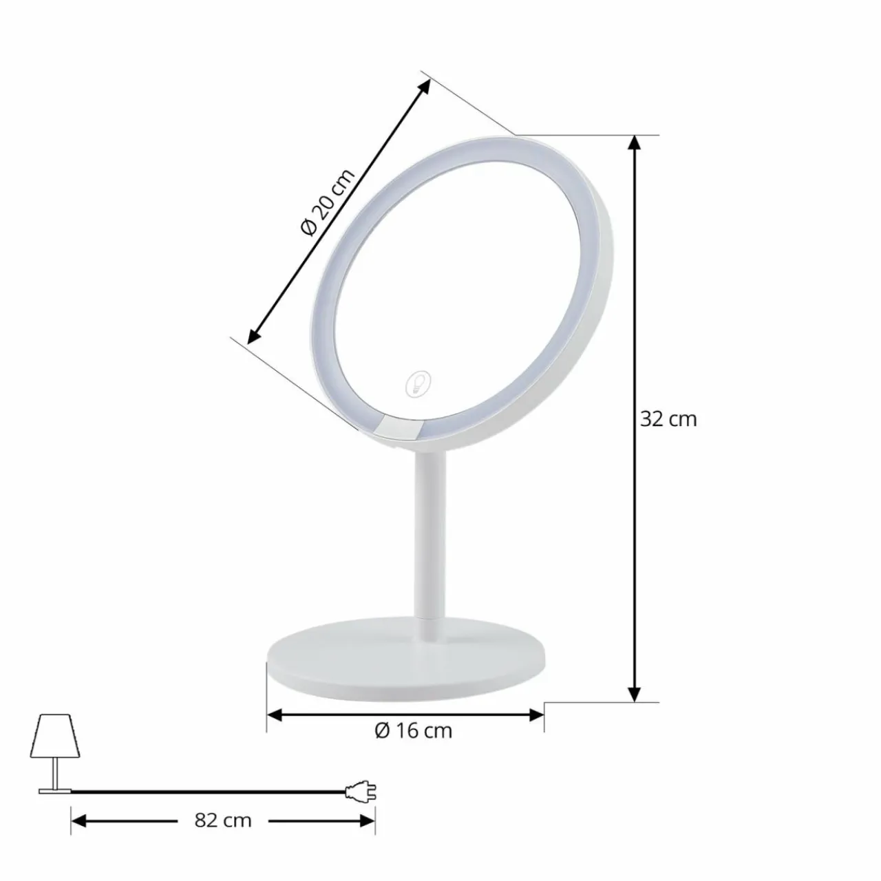 lindby_miroir_led_rechargeable_renki_blanc_plastique_intensit_variable_2.webp Lindby miroir LED rechargeable Renki, blanc, plastique, intensité variable^ Meubles & Aménagements