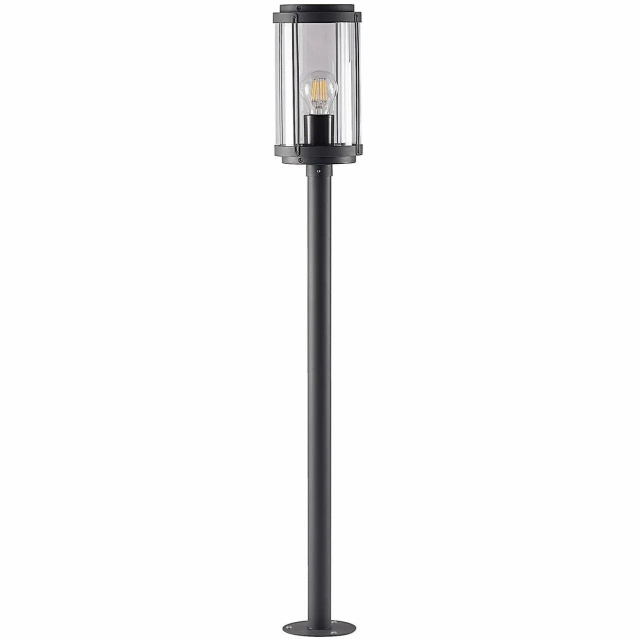 lindby_ojali_borne_lumineuse_ronde_gris_fonc_0.webp Lindby Ojali borne lumineuse, ronde, gris foncé^ Bornes Éclairage Extérieur