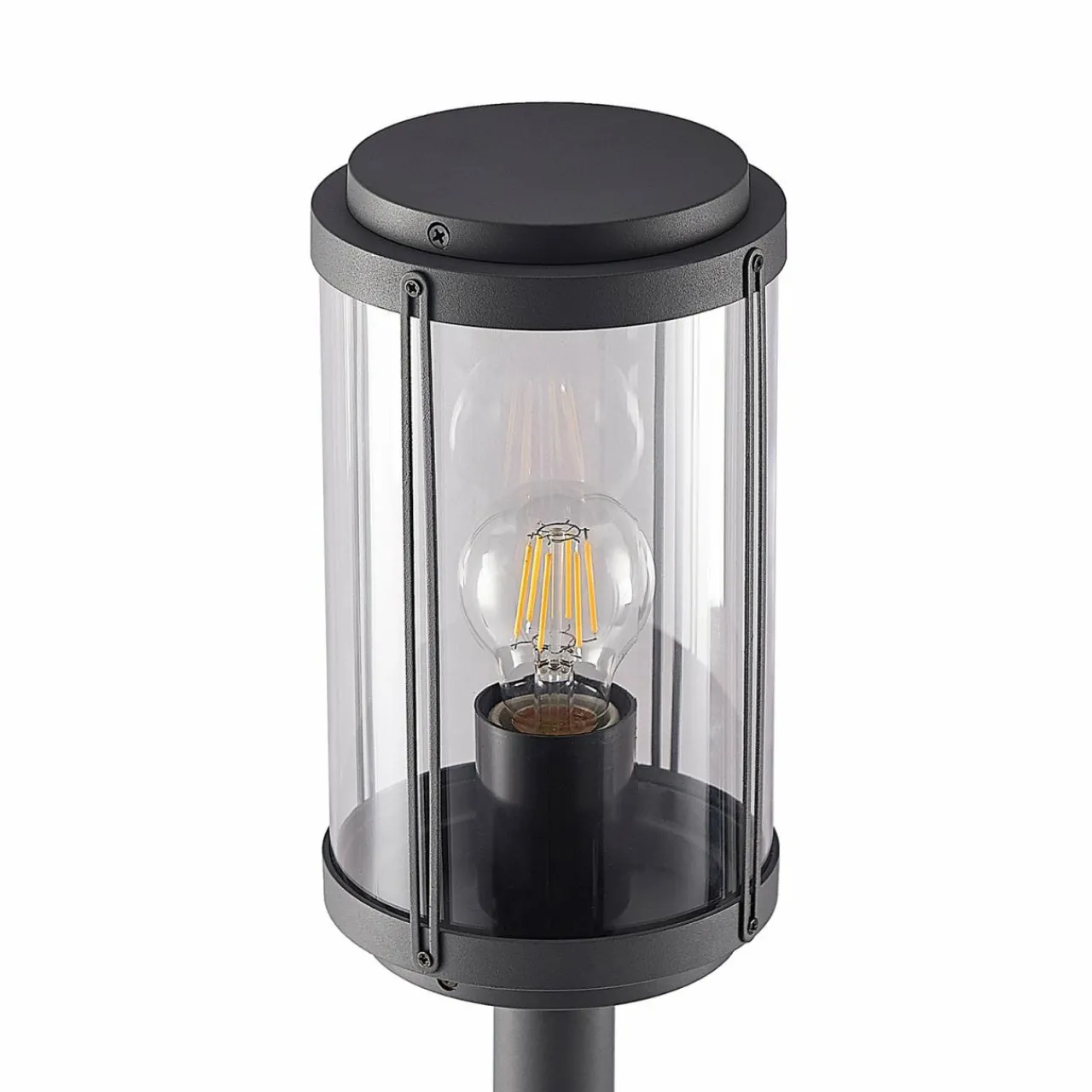 lindby_ojali_borne_lumineuse_ronde_gris_fonc_3.webp Lindby Ojali borne lumineuse, ronde, gris foncé^ Bornes Éclairage Extérieur