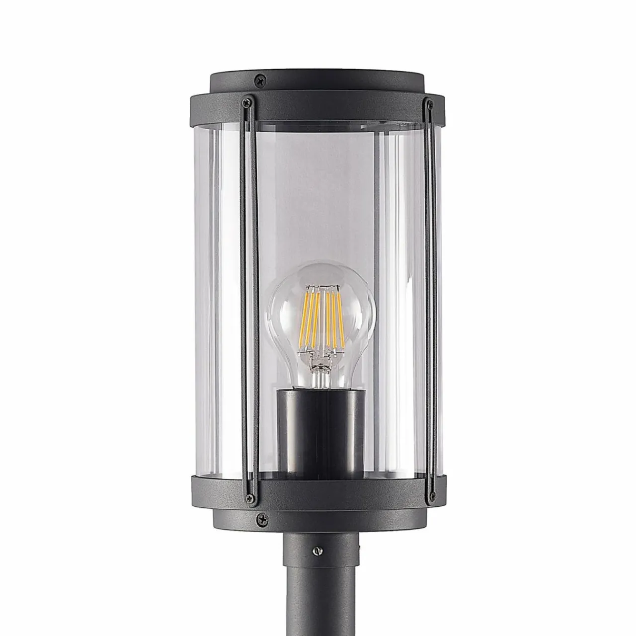 lindby_ojali_borne_lumineuse_ronde_gris_fonc_4.webp Lindby Ojali borne lumineuse, ronde, gris foncé^ Bornes Éclairage Extérieur