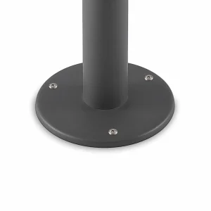 Lindby Ojali borne lumineuse, ronde, gris foncé^ Bornes Éclairage Extérieur
