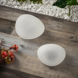 Lindby Pebbla lampes déco solaire LED, lot de 2^ Lampes Décoratives