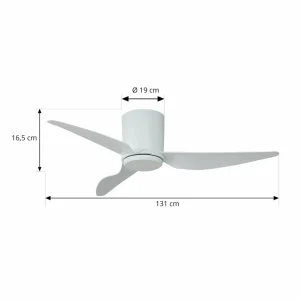 Lindby ventilateur de plafond Aulo, blanc, DC, silencieux, Ø 123 cm^ Ventilateurs