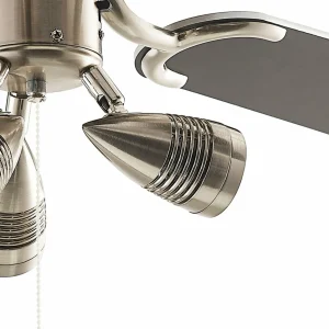 Lindby Ventilateur de plafond avec lumière Anariki, silencieux, argenté^ Ventilateurs
