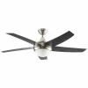 Lindby Ventilateur de plafond avec lumière Auraya, silencieux, acier^ Ventilateurs