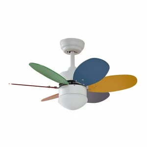 Lindby Ventilateur de plafond avec lumière Litur, silencieux, Ø 77 cm, E27^ Ventilateurs