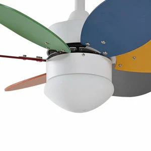 Lindby Ventilateur de plafond avec lumière Litur, silencieux, Ø 77 cm, E27^ Ventilateurs