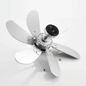 Lindby Ventilateur de plafond avec lumière Minja, argenté, silencieux, 78cm^ Ventilateurs