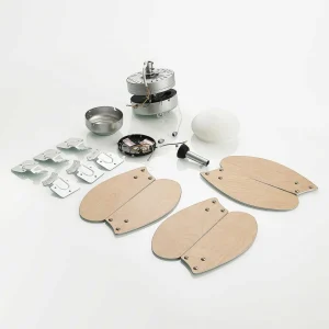 Lindby Ventilateur de plafond avec lumière Minja, argenté, silencieux, 78cm^ Ventilateurs