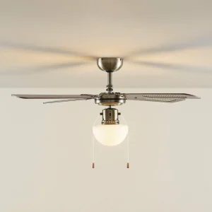Lindby Ventilateur de plafond avec lumière Rakan, silencieux, Ø 106 cm^ Ventilateurs