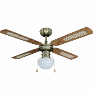 Lindby Ventilateur de plafond avec lumière Rakan, silencieux, Ø 106 cm^ Ventilateurs