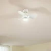 Lindby Ventilateur de plafond LED Enon, blanc, moteur DC, silencieux^ Ventilateurs