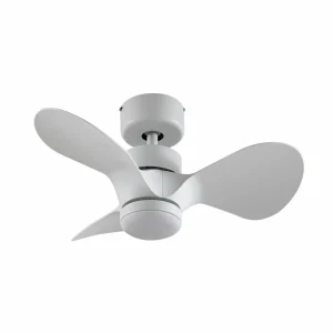 Lindby Ventilateur de plafond LED Enon, blanc, moteur DC, silencieux^ Ventilateurs