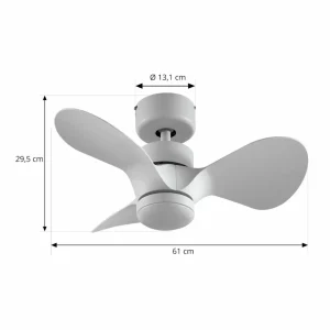 Lindby Ventilateur de plafond LED Enon, blanc, moteur DC, silencieux^ Ventilateurs