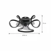 Lindby Ventilateur de plafond LED Lomata, noir, silencieux, Ø 23 cm^ Ventilateurs