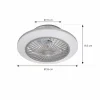 Lindby Ventilateur de plafond LED Mamuti, argenté, silencieux, Ø 55 cm^ Ventilateurs
