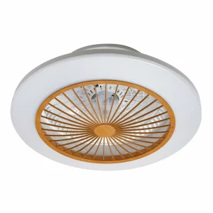 Lindby ventilateur de plafond LED Mamuti, couleur bois, silencieux, 55 cm^ Ventilateurs