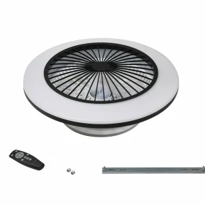 Lindby Ventilateur de plafond LED Mamuti, noir, silencieux, Ø 55 cm^ Ventilateurs