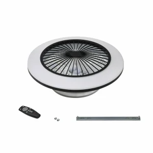 Lindby Ventilateur de plafond LED Mamuti, noir, silencieux, Ø 55 cm^ Ventilateurs
