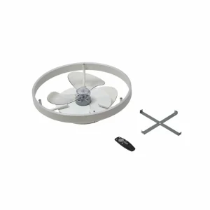 Lindby Ventilateur de plafond LED Momitu, blanc, aluminium, Ø 14 cm^ Ventilateurs