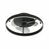 Lindby Ventilateur de plafond LED Momitu, noir, silencieux, Ø 14 cm^ Ventilateurs
