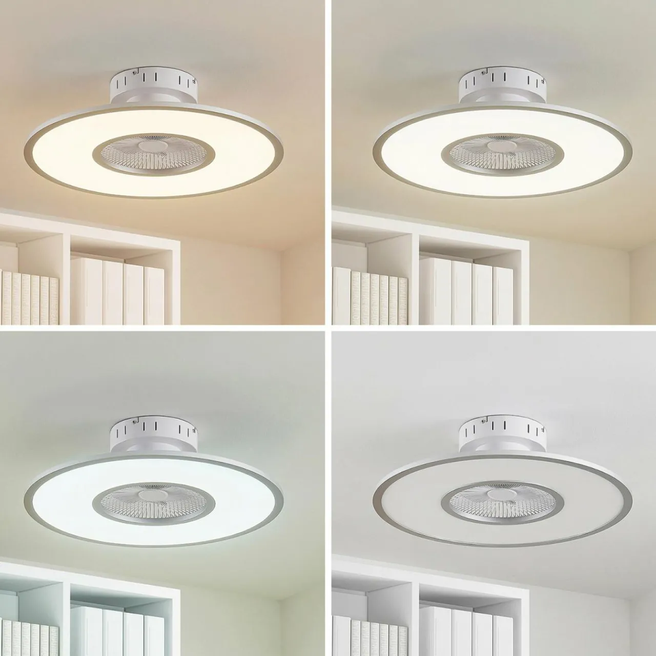 lindby_ventilateur_de_plafond_led_romea_rond_dc_silencieux__cm_0.webp Lindby Ventilateur de plafond LED Romea, rond, DC, silencieux, 60 cm^ Ventilateurs