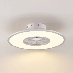 Lindby Ventilateur de plafond LED Romea, rond, DC, silencieux, 60 cm^ Ventilateurs