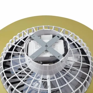 Lindby Ventilateur de plafond LED Teleo, laiton, DC, silencieux, Tuya^ Ventilateurs