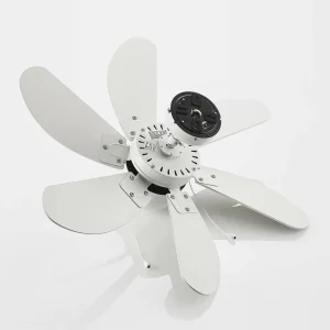 Lindby ventilateur de plafond Minja, blanc, bois^ Ventilateurs