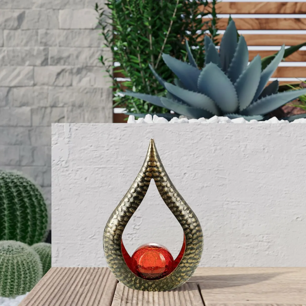 lindby_yonca_lampe_dco_solaire_led_cm_cuivr_0.webp Lindby Yonca lampe déco solaire LED 27,59cm cuivré^ Lampes Décoratives