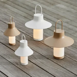 LOOM DESIGN Lampe à poser LED rechargeable Shadow Large, beige, IP65^ Lampes Décoratives