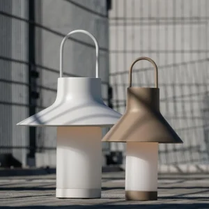 LOOM DESIGN Lampe à poser LED rechargeable Shadow Small, beige, IP65^ Lampes Décoratives