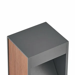 Lucande Ansala potelet R7s décor bois^ Potelets Extérieurs