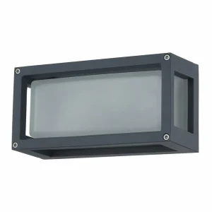 Lucande applique d'extérieur Aurelien, gris, aluminium, hauteur 12,5 cm^ Appliques Murales Extérieures